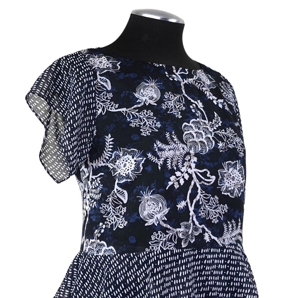 CAbi - Hybrid Floral Ruffle Tiered Ruffle Blouse #5355 - Picture 4 of 10